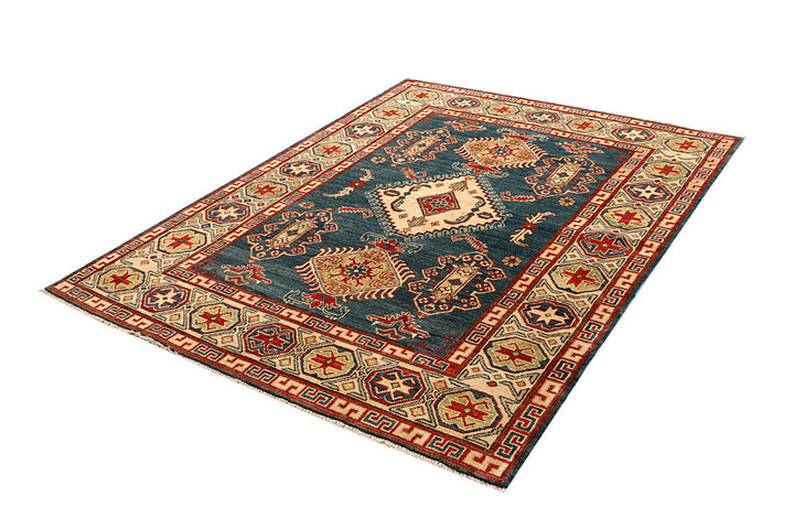 Cadet Blue Kazak 5' 1 x 6' 10 - No. 67619 - ALRUG Rug Store