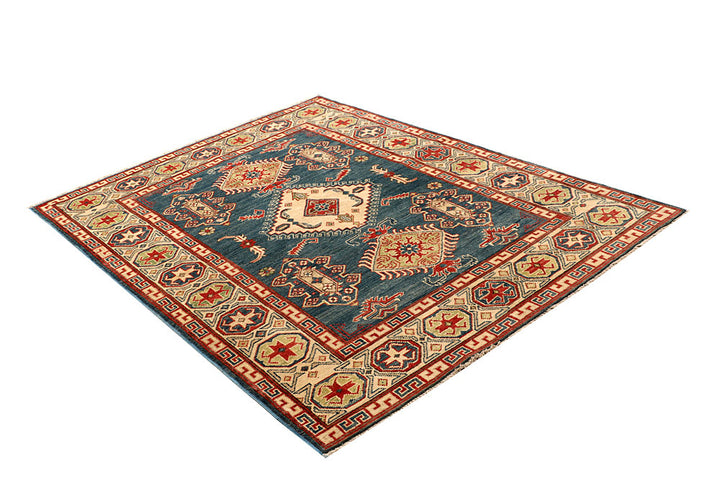 Cadet Blue Kazak 5' 1 x 6' 10 - No. 67619 - ALRUG Rug Store