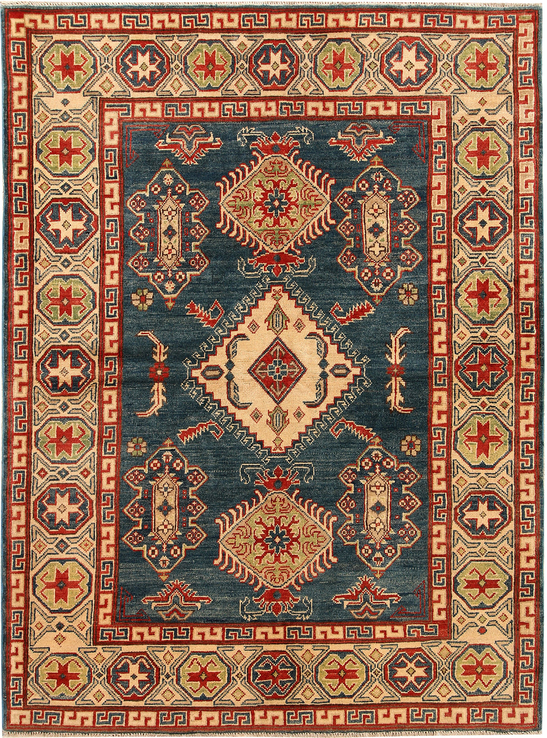 Cadet Blue Kazak 5' 1 x 6' 10 - No. 67619 - ALRUG Rug Store