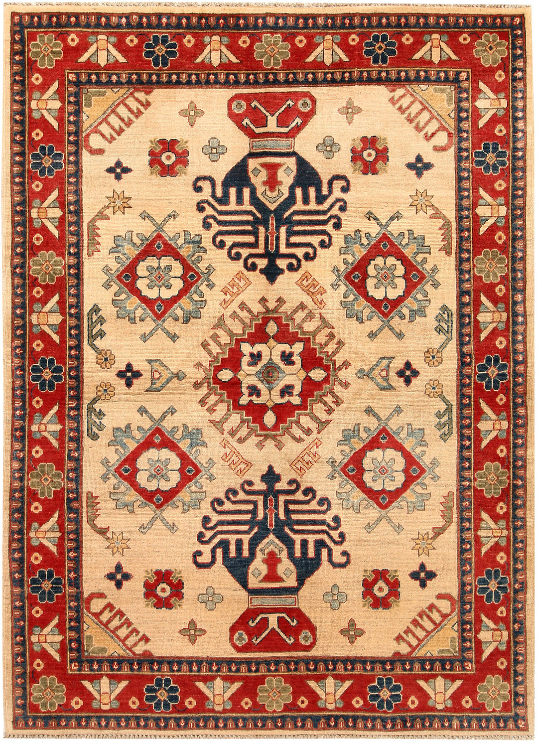 Blanched Almond Kazak 5' x 6' 10 - No. 67621 - ALRUG Rug Store