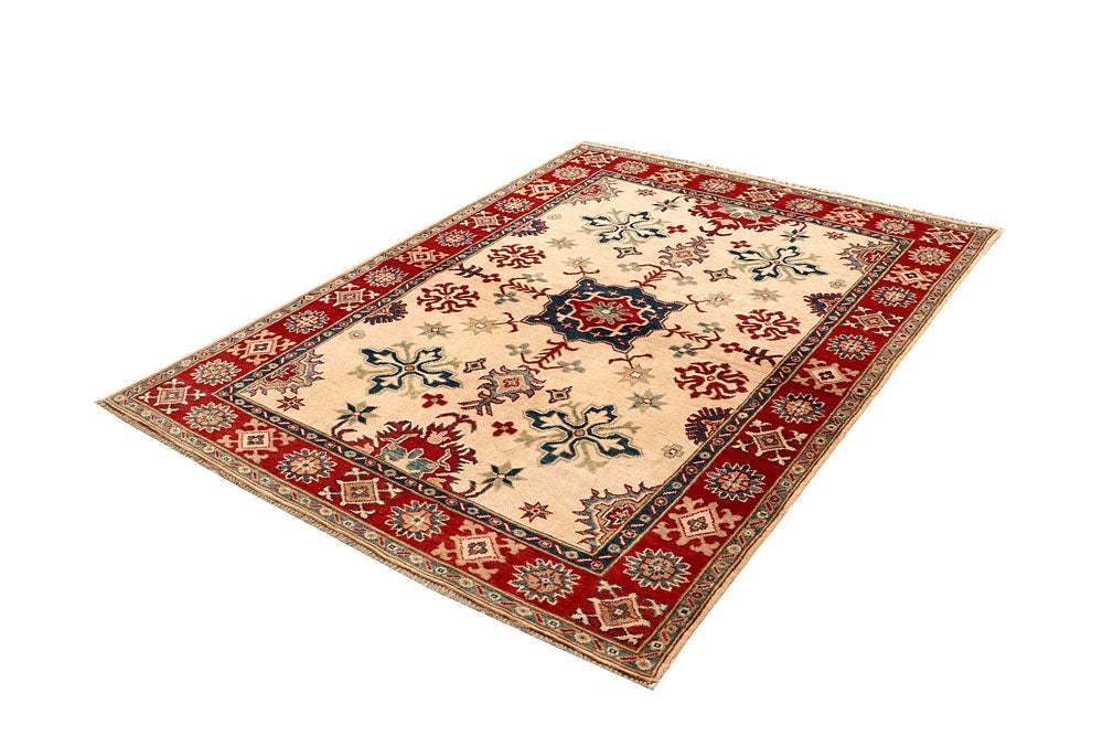Blanched Almond Kazak 4' 9 x 6' 7 - No. 67623 - ALRUG Rug Store