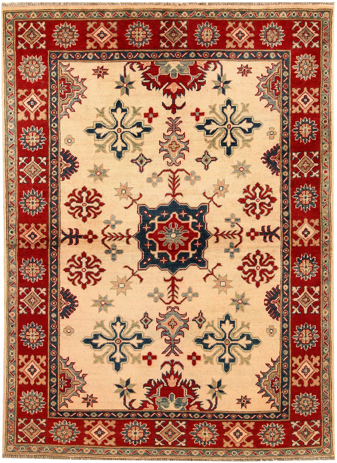 Blanched Almond Kazak 4' 9 x 6' 7 - No. 67623 - ALRUG Rug Store