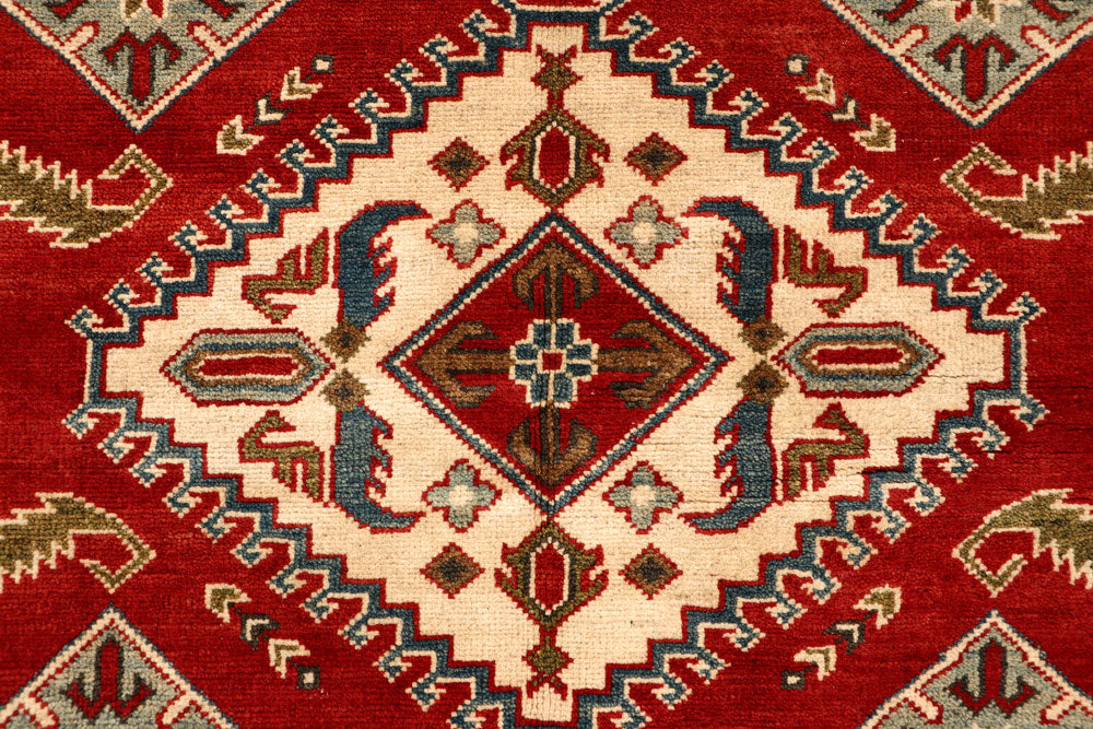 Firebrick Kazak 5' 1 x 6' 6 - No. 67624 - ALRUG Rug Store