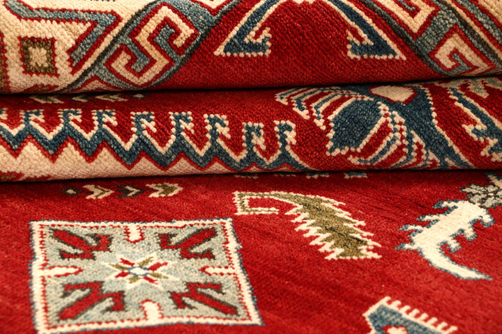 Firebrick Kazak 5' 1 x 6' 6 - No. 67624 - ALRUG Rug Store