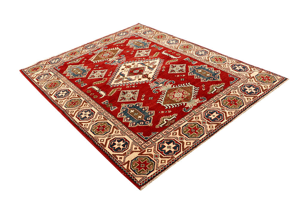 Firebrick Kazak 5' 1 x 6' 6 - No. 67624 - ALRUG Rug Store