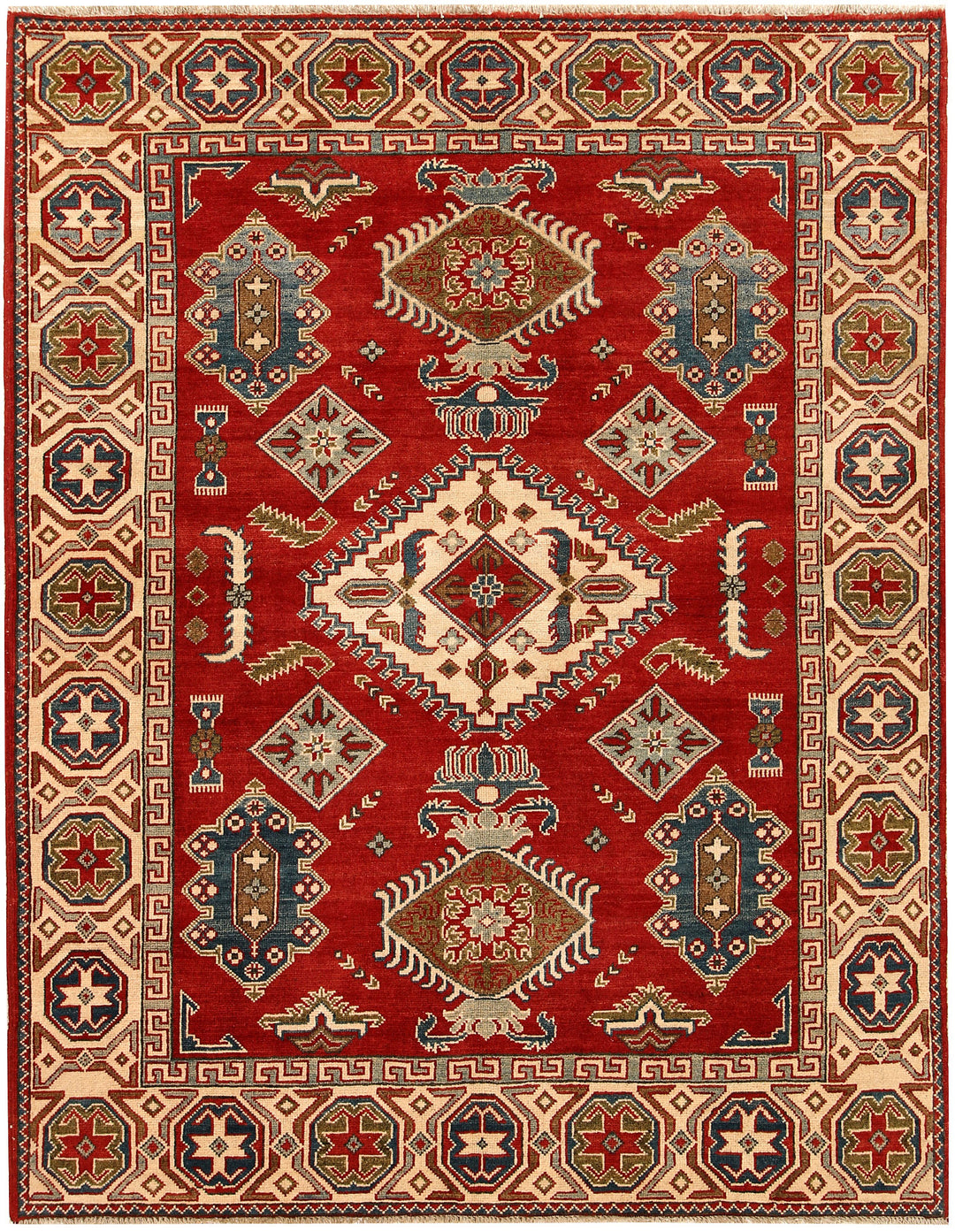 Firebrick Kazak 5' 1 x 6' 6 - No. 67624 - ALRUG Rug Store