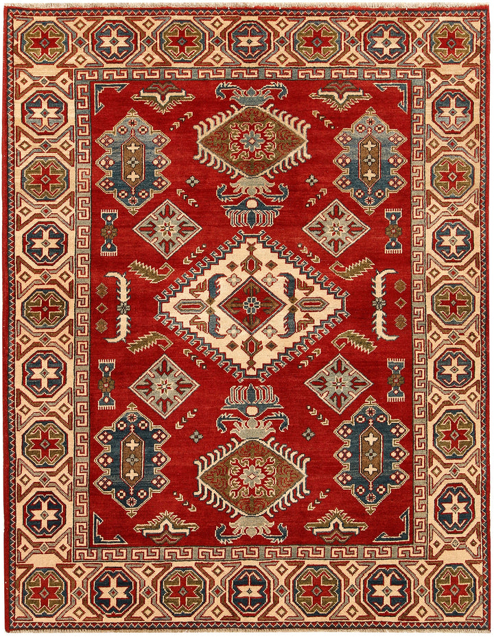 Firebrick Kazak 5' 1 x 6' 6 - No. 67624 - ALRUG Rug Store
