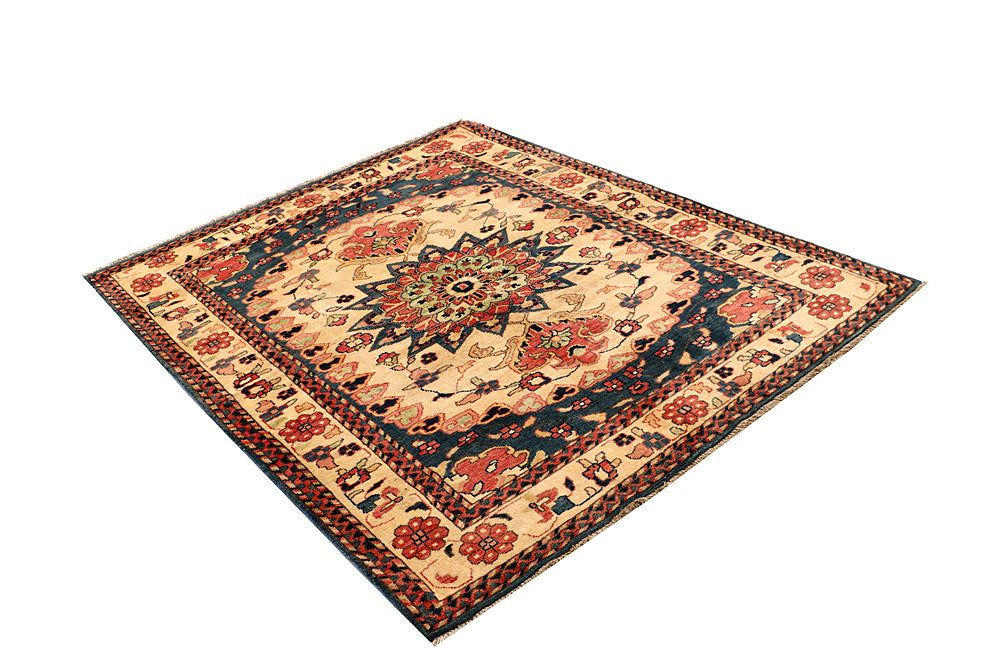 Blanched Almond Kazak 5' x 6' 4 - No. 67625 - ALRUG Rug Store