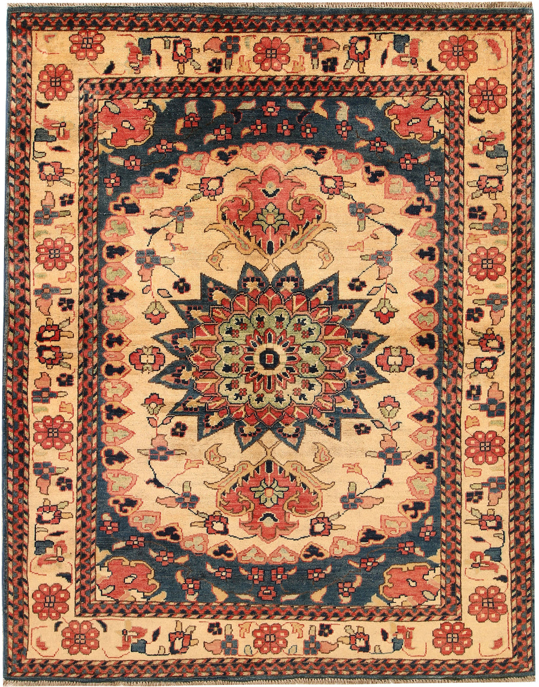 Blanched Almond Kazak 5' x 6' 4 - No. 67625 - ALRUG Rug Store