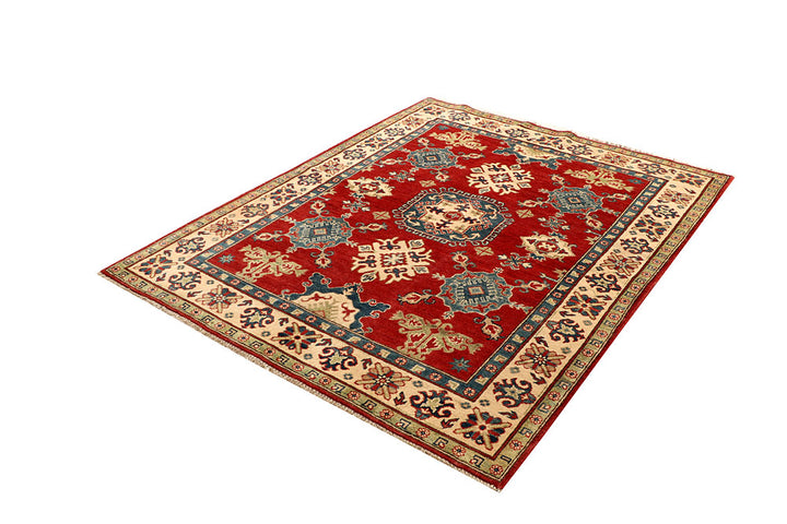 Firebrick Kazak 5' 1 x 6' 5 - No. 67628 - ALRUG Rug Store