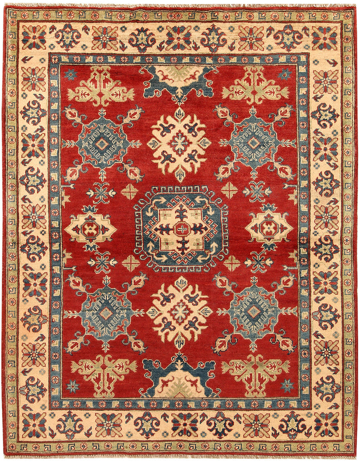Firebrick Kazak 5' 1 x 6' 5 - No. 67628 - ALRUG Rug Store
