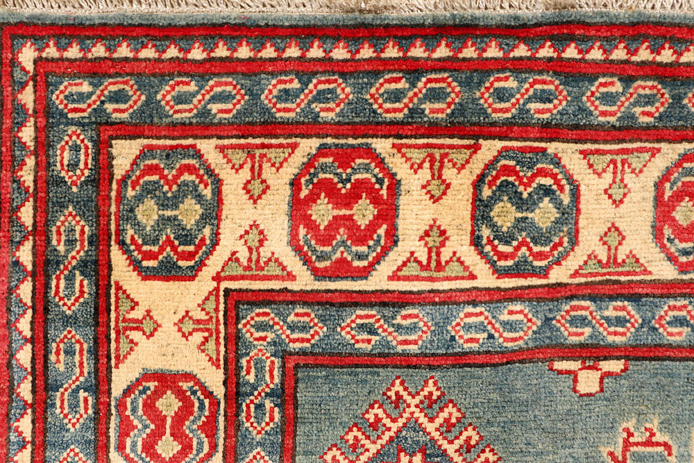 Cadet Blue Kazak 5' 1 x 6' 9 - No. 67634 - ALRUG Rug Store