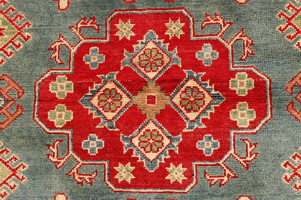 Cadet Blue Kazak 5' 1 x 6' 9 - No. 67634 - ALRUG Rug Store