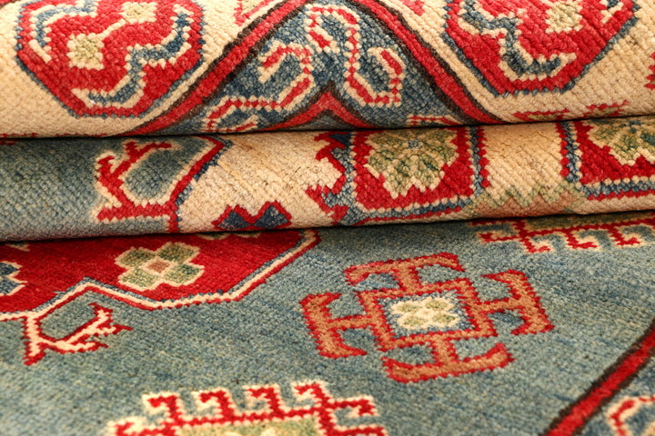 Cadet Blue Kazak 5' 1 x 6' 9 - No. 67634 - ALRUG Rug Store