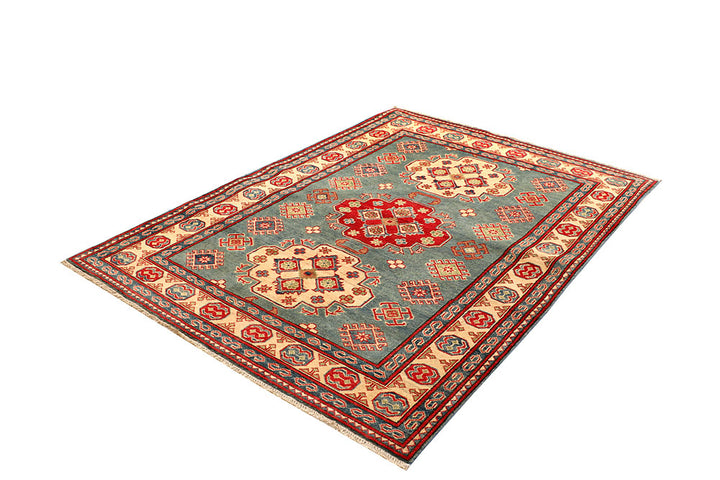 Cadet Blue Kazak 5' 1 x 6' 9 - No. 67634 - ALRUG Rug Store