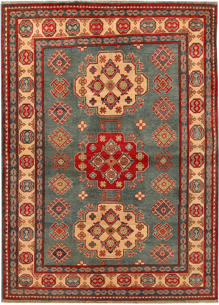 Cadet Blue Kazak 5' 1 x 6' 9 - No. 67634 - ALRUG Rug Store