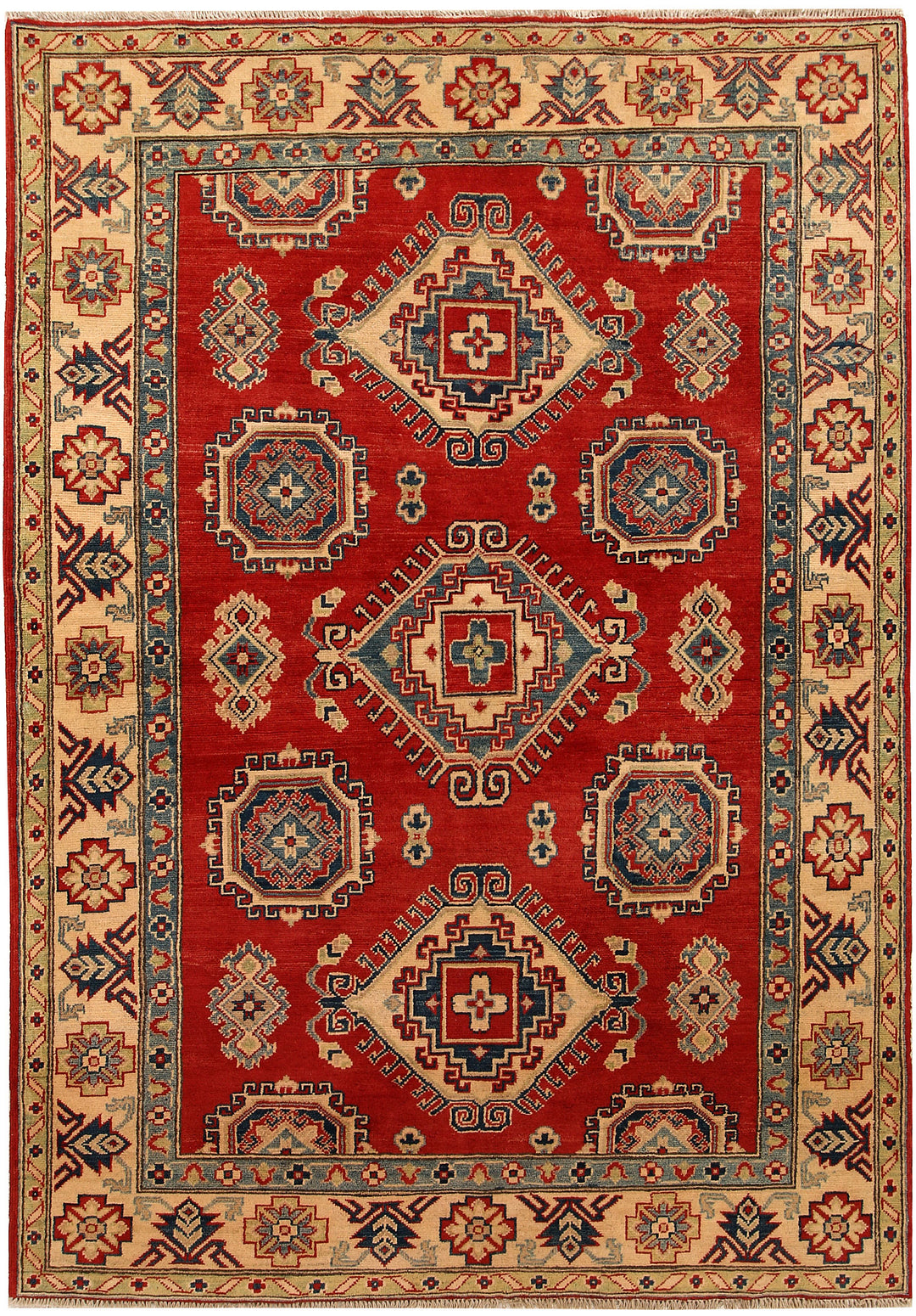 Firebrick Kazak 5' 1 x 7' 3 - No. 67637 - ALRUG Rug Store