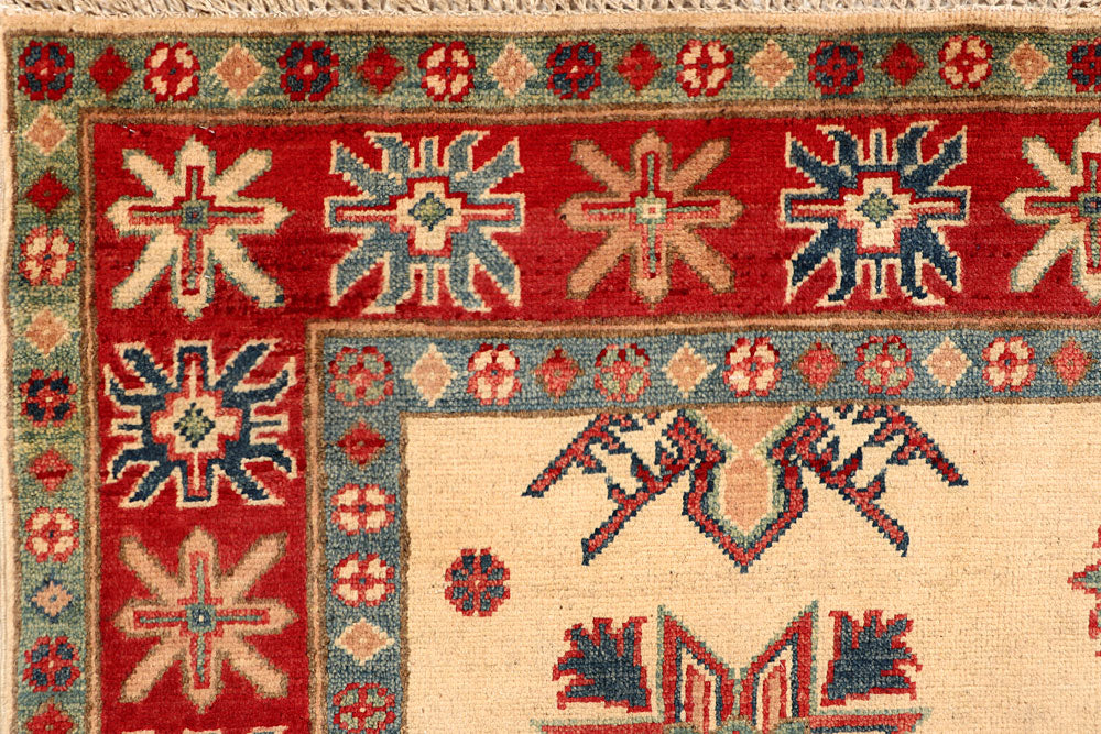Bisque Kazak 5' x 6' 6 - No. 67638 - ALRUG Rug Store