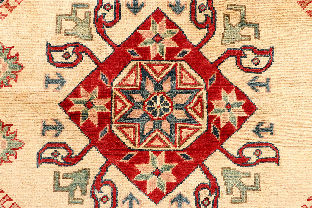 Bisque Kazak 5' x 6' 6 - No. 67638 - ALRUG Rug Store
