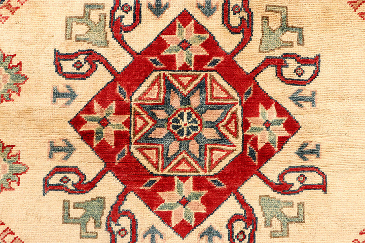 Bisque Kazak 5' x 6' 6 - No. 67638 - ALRUG Rug Store