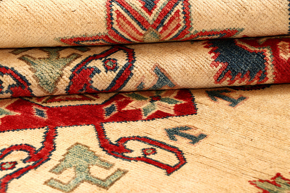 Bisque Kazak 5' x 6' 6 - No. 67638 - ALRUG Rug Store