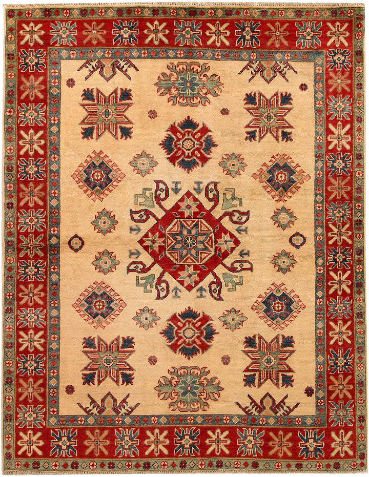 Bisque Kazak 5' x 6' 6 - No. 67638 - ALRUG Rug Store