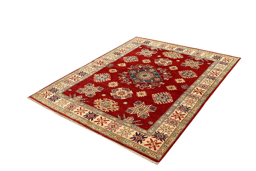 Firebrick Kazak 5' x 6' 3 - No. 67639 - ALRUG Rug Store
