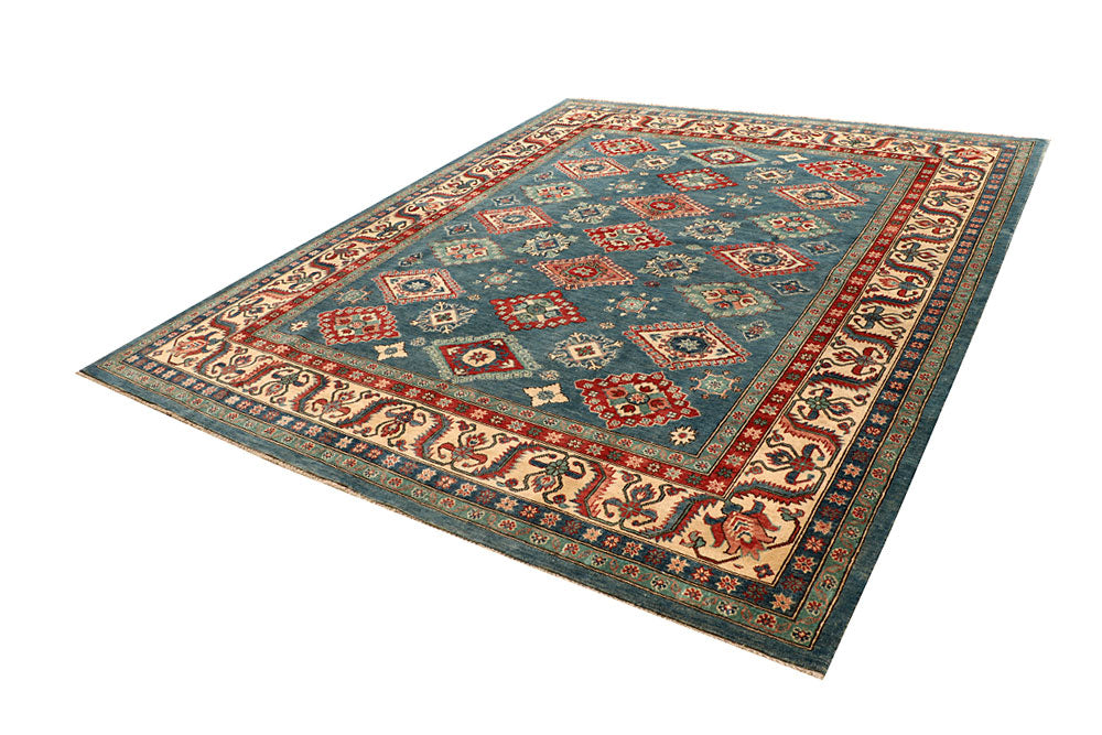 Cadet Blue Kazak 8' x 9' 9 - No. 67650 - ALRUG Rug Store