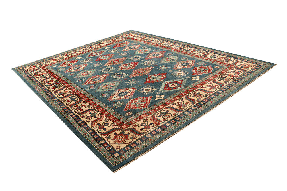 Cadet Blue Kazak 8' x 9' 9 - No. 67650 - ALRUG Rug Store