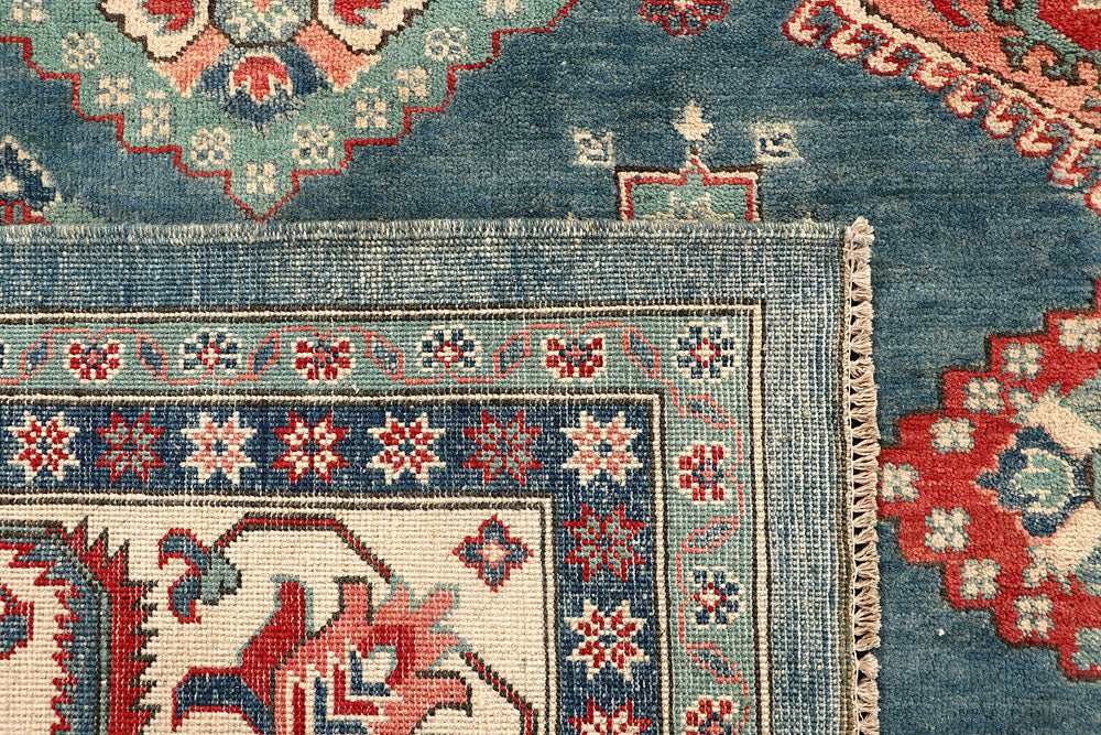 Cadet Blue Kazak 8' x 9' 9 - No. 67650 - ALRUG Rug Store