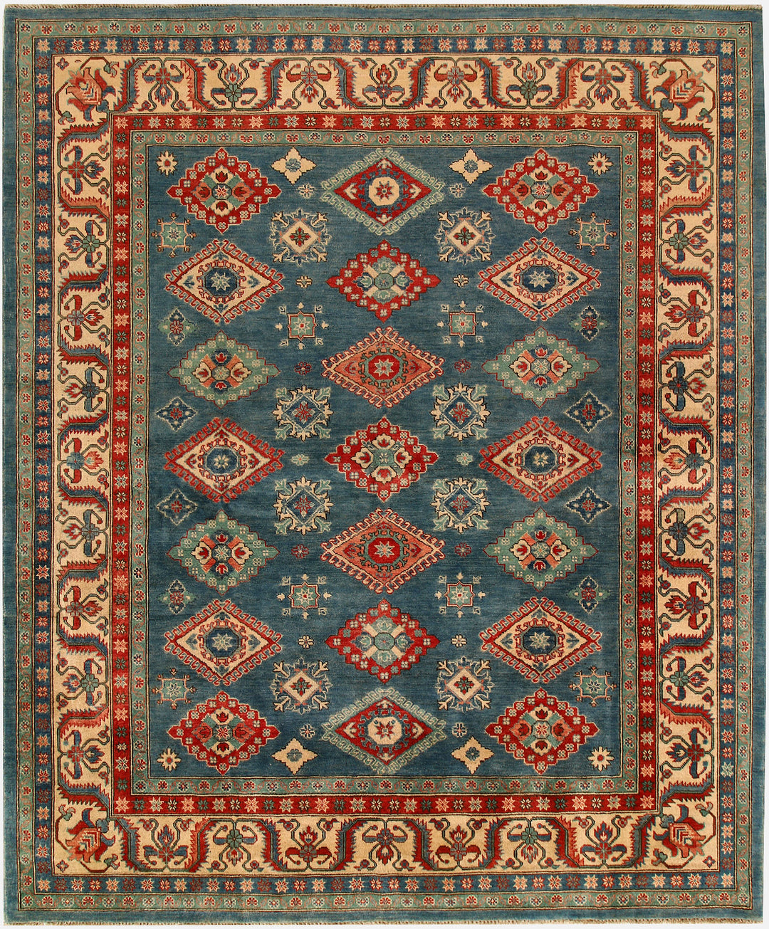 Cadet Blue Kazak 8' x 9' 9 - No. 67650 - ALRUG Rug Store