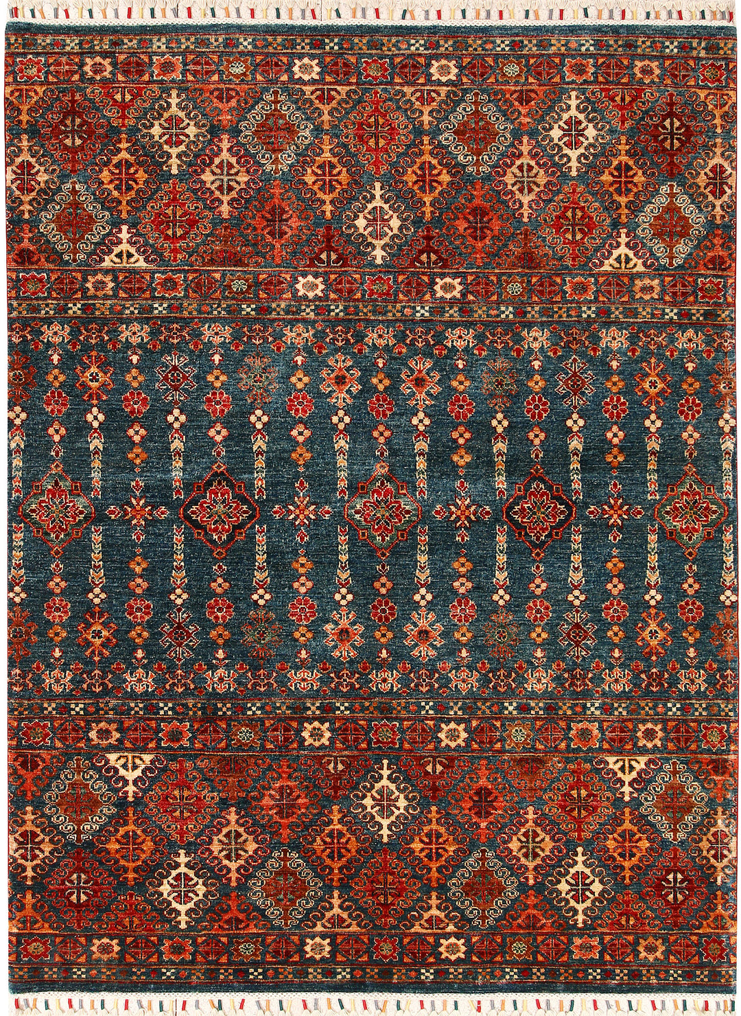 Multi Colored Kazak 5' x 6' 8 - No. 67652 - ALRUG Rug Store