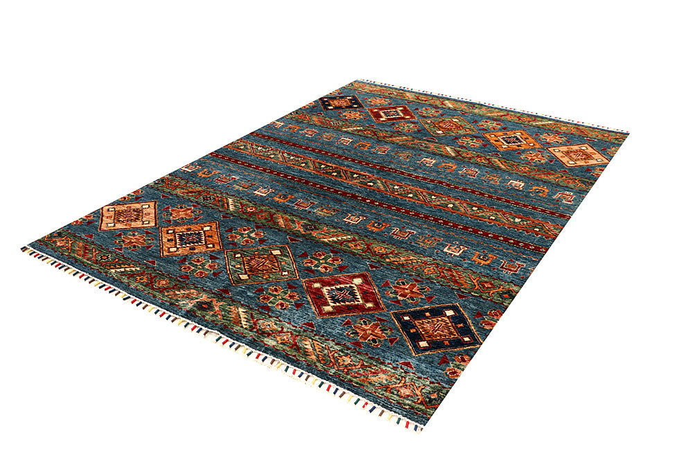 Steel Blue Kazak 5' 6 x 7' 7 - No. 67653 - ALRUG Rug Store