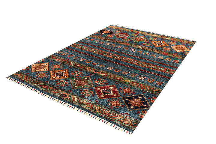 Steel Blue Kazak 5' 6 x 7' 7 - No. 67653 - ALRUG Rug Store