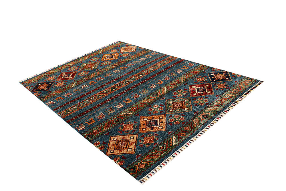 Steel Blue Kazak 5' 6 x 7' 7 - No. 67653 - ALRUG Rug Store