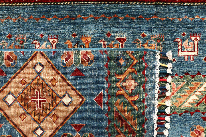 Steel Blue Kazak 5' 6 x 7' 7 - No. 67653 - ALRUG Rug Store
