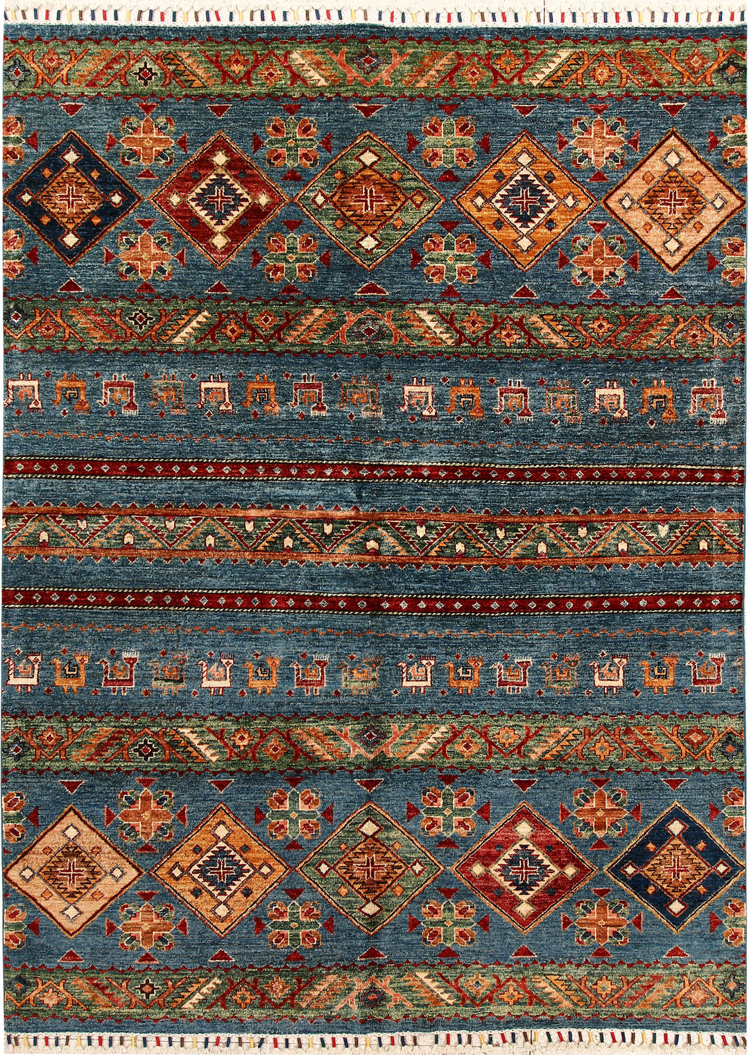 Steel Blue Kazak 5' 6 x 7' 7 - No. 67653 - ALRUG Rug Store