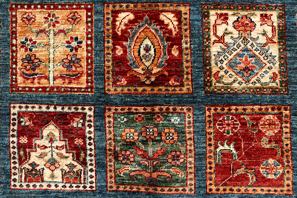 Cadet Blue Kazak 5' 11 x 8' 2 - No. 67654 - ALRUG Rug Store