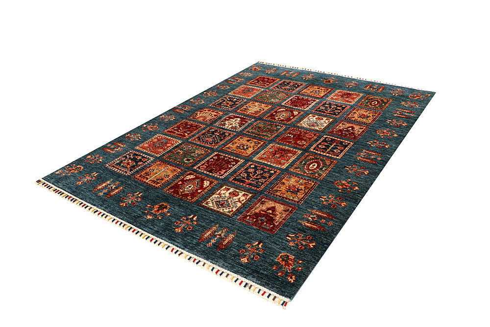 Cadet Blue Kazak 5' 11 x 8' 2 - No. 67654 - ALRUG Rug Store