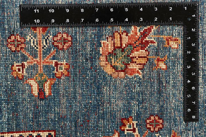 Cadet Blue Kazak 5' 11 x 8' 2 - No. 67654 - ALRUG Rug Store