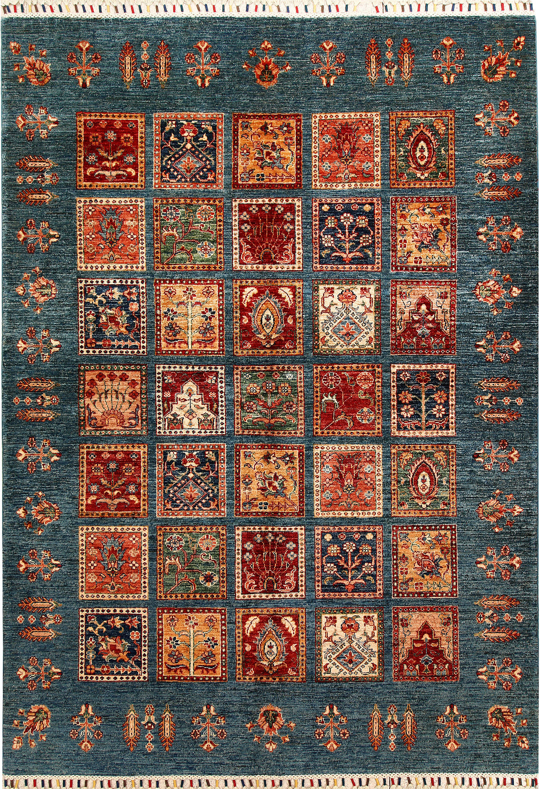Cadet Blue Kazak 5' 11 x 8' 2 - No. 67654 - ALRUG Rug Store