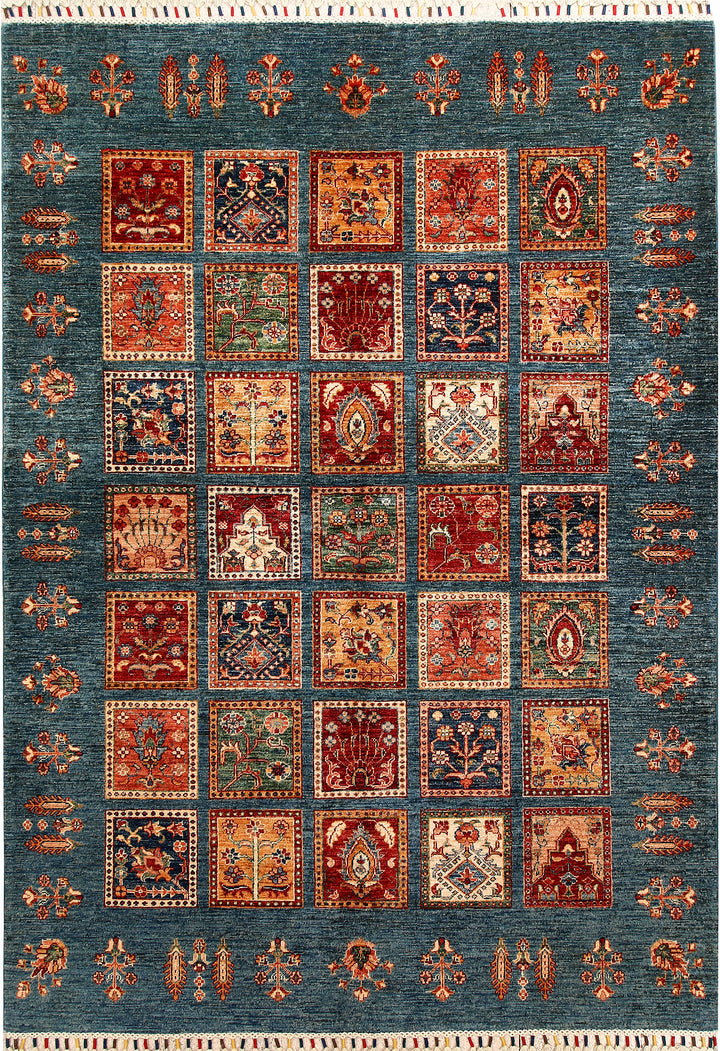 Cadet Blue Kazak 5' 11 x 8' 2 - No. 67654 - ALRUG Rug Store