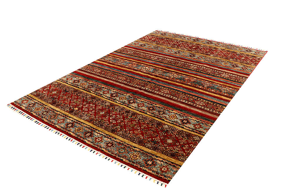 Multi Colored Kazak 5' 6 x 8' 1 - No. 67655 - ALRUG Rug Store