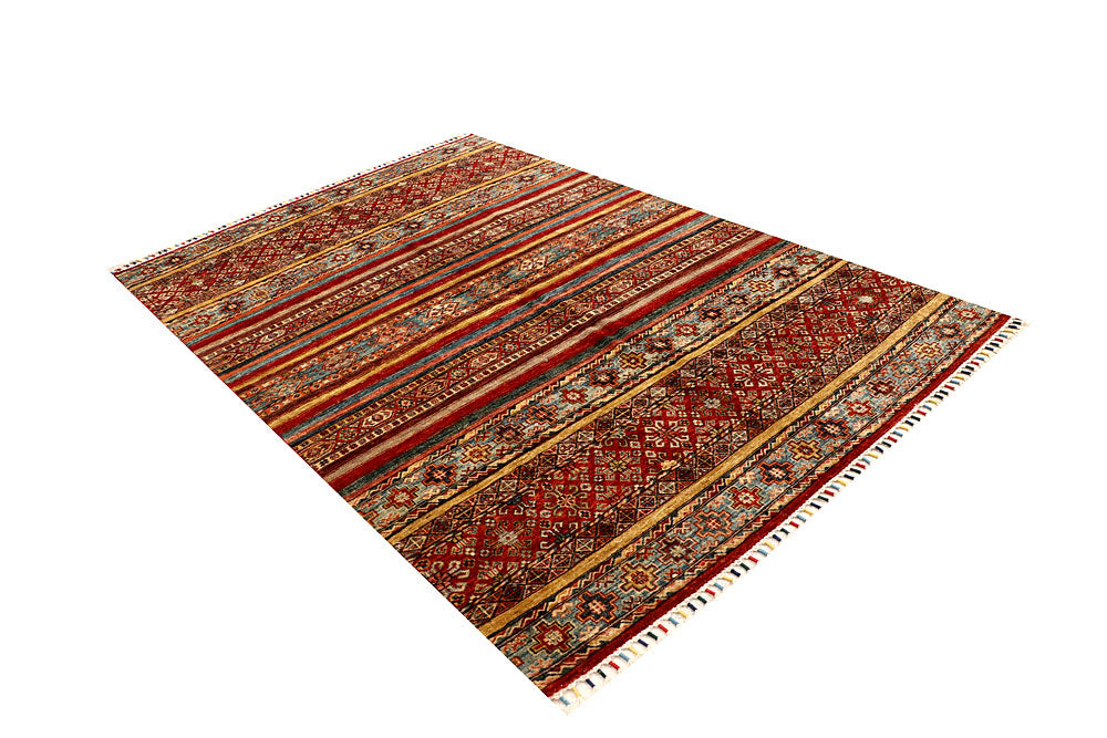 Multi Colored Kazak 5' 6 x 8' 1 - No. 67655 - ALRUG Rug Store