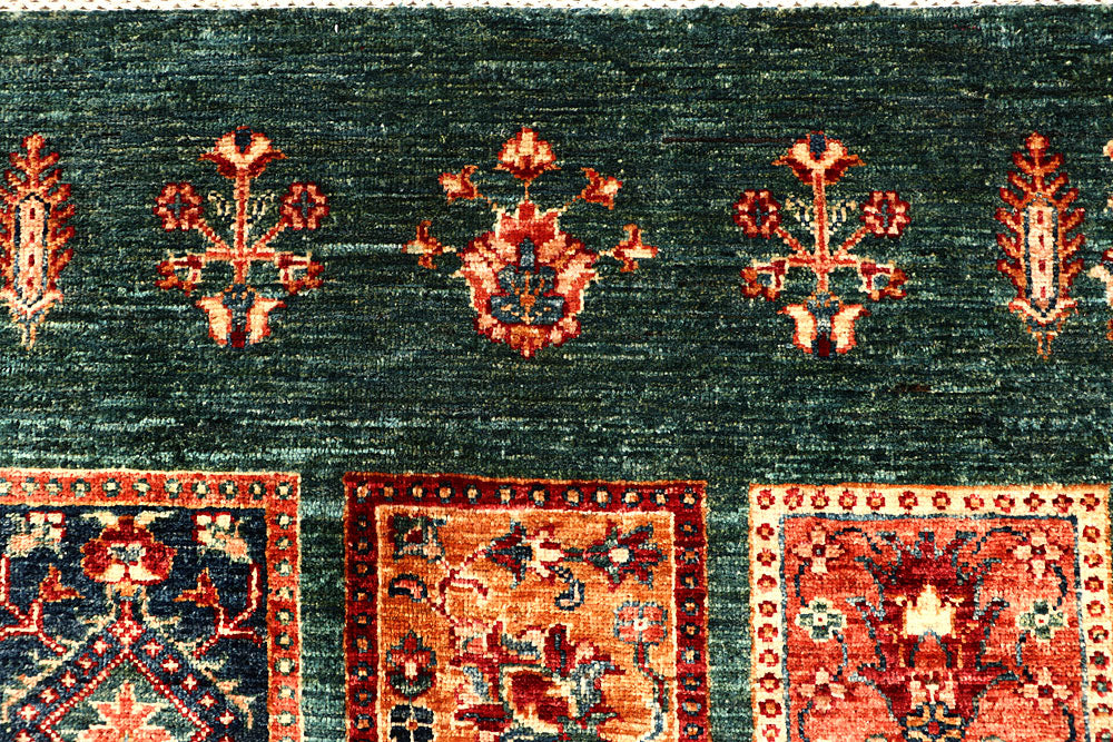 Green Kazak 5' 8 x 8' - No. 67656 - ALRUG Rug Store