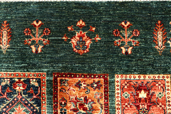 Green Kazak 5' 8 x 8' - No. 67656 - ALRUG Rug Store
