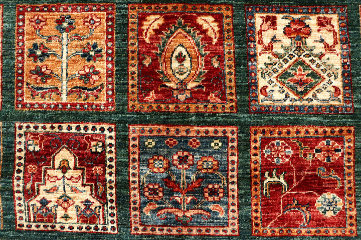 Green Kazak 5' 8 x 8' - No. 67656 - ALRUG Rug Store