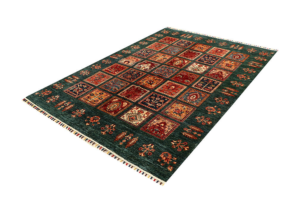 Green Kazak 5' 8 x 8' - No. 67656 - ALRUG Rug Store