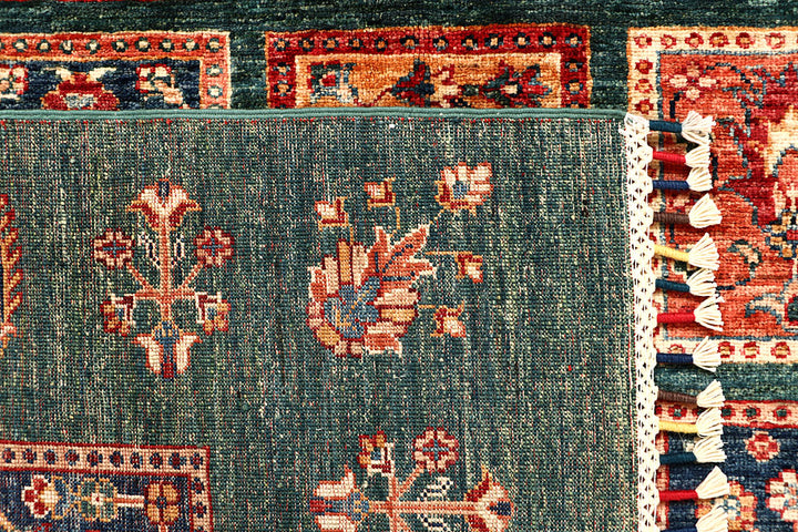 Green Kazak 5' 8 x 8' - No. 67656 - ALRUG Rug Store