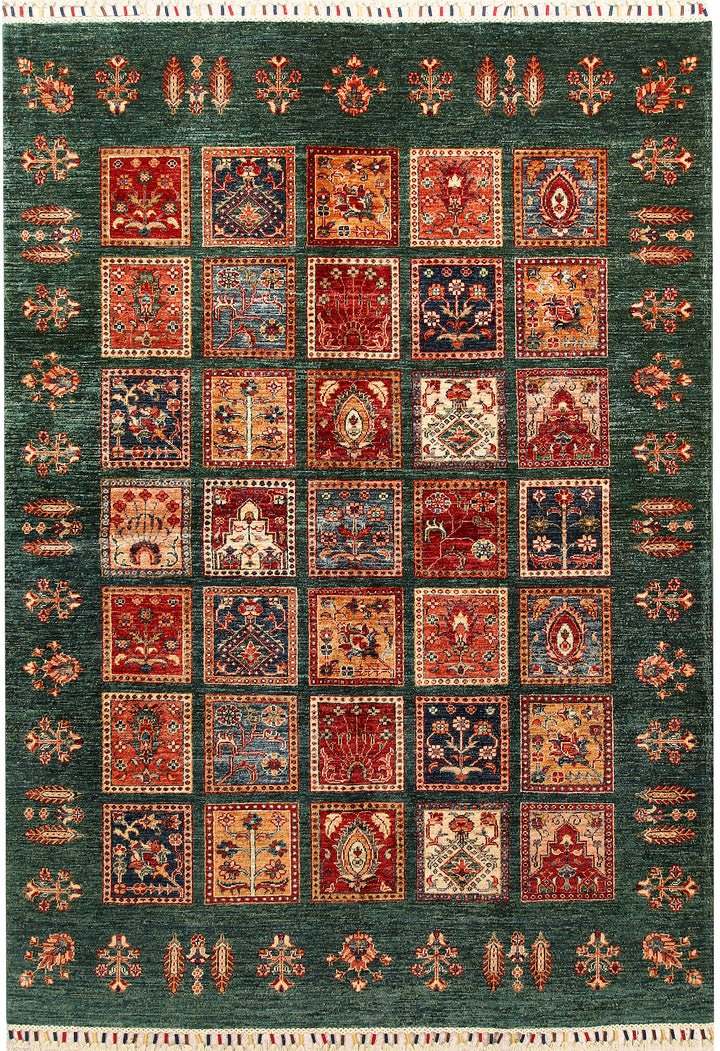 Green Kazak 5' 8 x 8' - No. 67656 - ALRUG Rug Store